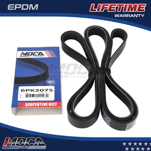 MOCA EPDM Serpentine Belt 6PK2075 Fit 87-96 Dodge Ford Plymouth Acclaim 2.8 3.0L - Picture 1 of 12