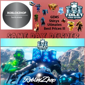 Toilet Tower Defense TTD GEMS๐ SHINY UNITS ULTIMATES ROBLOX - Afbeelding 1 van 69