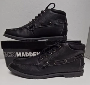 Madden Mens size 9.5 M-jumble Boat Shoes black - Picture 1 of 8