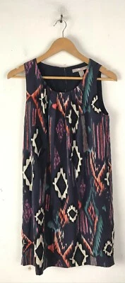 Vestido sin mangas estampado azteca abstracto azul rosa y blanco talla XS de LOVE 21 para mujer Foto 1 de 4