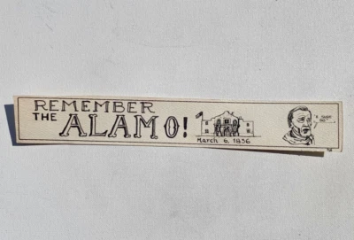 Vintage REMEMBER THE ALAMO! Pen & Ink Drawing. JOHN WAYNE Portrait Mission - Image 1 of 4