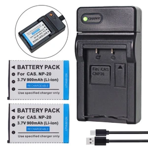 2x Battery &Charger For Casio Exilim EX-Z8 EX-Z60 EX-Z65 EX-Z70 EX-Z75 EX-Z77 - Picture 1 of 12