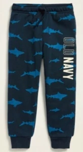 Old Navy Unisex Logo-Graphic Joggers For Toddler Size 2T Blue Sharks NWT - Picture 1 of 2