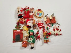 Lotto Ornamenti Natalizi Vintage Babbo Natale Angelo Orsi Candela - Foto 1 di 11