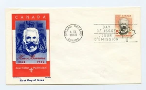 Canadá FDC #485 Bourassa Jackson sello de gallina 1968 UA 98-2 - Imagen 1 de 1