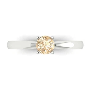 14K White Gold Solitaire Engagement Ring for Women, 0.5 ctw Natural Morganite - Picture 1 of 11