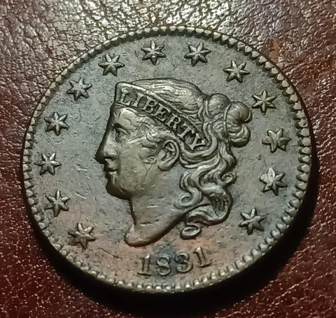 1831 coronet head large cent Cover