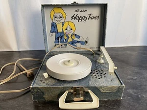 Vintage Antique 70s DeJay Model SP-11 Happy Tunes 45-33 Record Player Carry Case - Picture 1 of 12