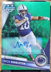 2023 Bowman Chrome U Nick Singleton Green Refractor Auto /99 #114