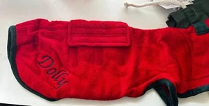 Ruff and Rumble Special Edition Ruby and Plum Dog Drying Coat DM 30-36cm 4-7kg S - Picture 1 of 3