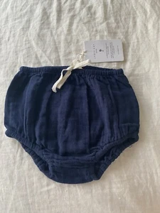 NEU JAMIE KAY BIO MUSSELIN BAUMWOLLE MARINEBLAU BLUMEN HOSE 2Y - Bild 1 von 4