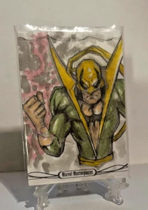 2016 Marvel Masterpieces Sketch Card Iron Fist - D.Lynch - Picture 1 of 3