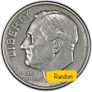1 ONE 1946 Roosevelt Dime 90% monete argento spedizione forfettaria - Foto 1 di 1