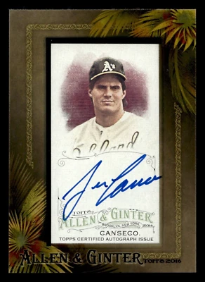 2016 TOPPS ALLEN AND GINTER FRAMED MINI AUTOGRAPHS #AGAJC JOSE CANSECO ATHLETICS - Image 1 of 3