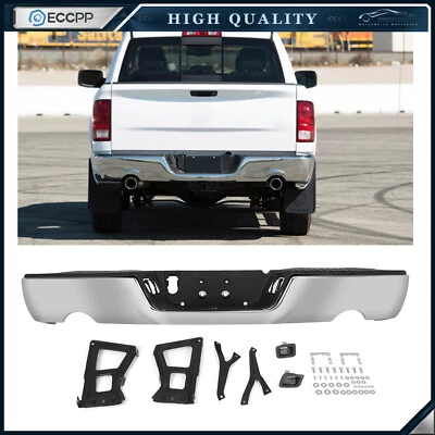 Chrome - Rear Step Bumper Assembly Fit for 2009-2018 Dodge Ram 1500 w/o Park Ast Foto 1 de 4