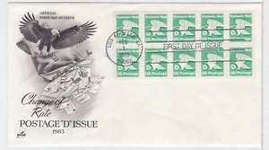 TurtlesTradingPost-D Rate Stamp 1985 #21133 FDC Artcraft Cachet Libretto Pannello - Foto 1 di 1