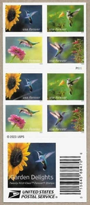 GARDEN DELIGHTS HUMMINBIRDS POLINATORS US #5845-5848 XF 20 FOREVER STAMP BOOKLET - Picture 1 of 3