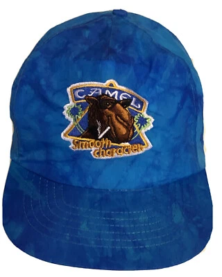 Joe Camel Cigarettes Hat Cap 1990s Vintage Smooth Character Blue Nylon Snapback  - image 1 of 4