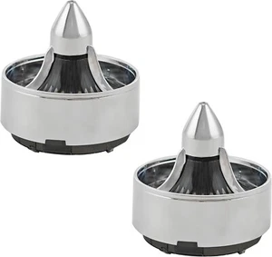 2'' Turn Signal Light Covers Turbine Replacement Smoke Lenses Clip-on For Harley - Picture 1 of 8