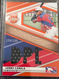 2020 Panini Elite Extra Edition Orange DPL Materials Lenny Carela DPM-LC 124/199 - Picture 1 of 2