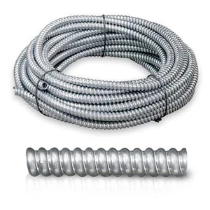 Cables protectores eléctricos de 3/4" cubierta de conducto de metal flexible Greenfield de 100' pies - Imagen 1 de 1