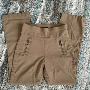 INC brown Pull On Skinny Bootcut Pants Size 6 - Picture 1 of 4