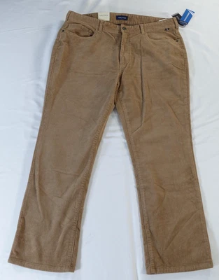 Pantalones de pana Nautica para hombre 36x30 camel calce recto elásticos 10-Wale cinco bolsillos Foto 1 de 4