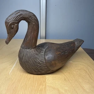Pato de madera vintage primitivo mexicano tallado a mano de 8" hecho a mano madera de sabino - Imagen 1 de 7