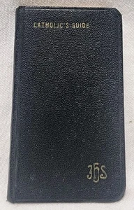 Catholic Guide 1950s Vintage Black Red/Gold Trimmed Pages Great Condition - Picture 1 of 13