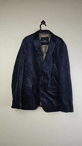 Hugo Boss Coastus1-W Velvet Blazer 40R Luxury Blue Sports Jacket Notch Lapel - Picture 1 of 15