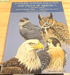 VTG 1984 a coloring album eggles,hawks,falcons and owls of America - Picture 1 of 6