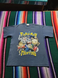 Vintage Fighting Pokemon 2000 Nintendo T-Shirt Size Youth Small - Picture 1 of 11
