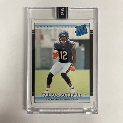 2022 Panini Instant Donruss Velus Jones Jr. #RR23 RC Rated Rookie Black 1/1 - Image 1 of 3