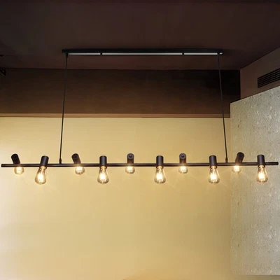 10 Way Industrial Hanging Lamp Retro Steampunk Ceiling Pendant Light Dining Room - Image 1 of 4