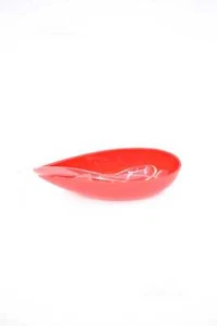 Ciotola Porta Salse Con Cucchiaio In Plastica Guzzini Rossa Trasparente - Foto 1 di 3