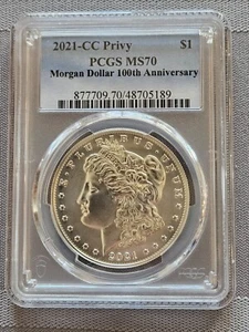 2021 CC Privy Morgan Silver Dollar PCGS MS 70 - Picture 1 of 2