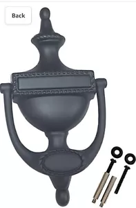 Llamador de puerta de latón macizo QCAA, cuerda victoriana tipo 7-3/8" negro mate 1 paquete 124 - Imagen 1 de 3