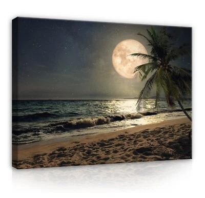 STRAND MEER NATUR XXL Wandbilder Wohnzimmer Leinwand Bilder Canvas Wandbild 24 - Bild 1 von 4