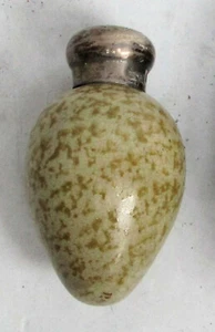 1863 MACINTYRE PLATA ESTERLINA PORCELANA PÁJAROS HUEVO PERFUME FRASCO Y MONEDERO PARA PIEL - Imagen 1 de 4
