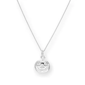 Sterling Silber Kürbis Halskette 16 - 22 cm Halloween Herbst - Bild 1 von 22