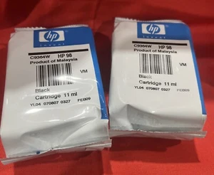 Schwarze Tintenpatrone 98 (2er-Packung) Original HP C9364WN offene Verpackung verkauft wie abgelaufen - Bild 1 von 3