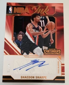 2023-24 Panini Contenders /25 Shaedon Sharpe NBA Ink Auto #NI-SSP Basketball 🔥 - Picture 1 of 4