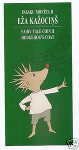 Latvia Silver Fairy Tale Hedgehog 2016 IGEL only original bank booklet Lettland - Picture 1 of 1