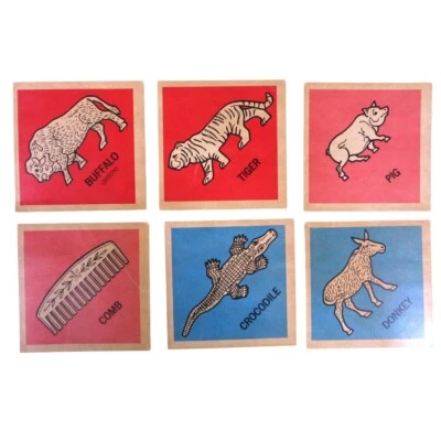 Vintage 1967 Feeley Meeley Game Piece Replacement Parts Cards Lot of 6 - Image 1 of 2