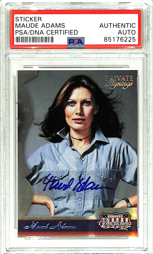 2008 Donruss Private Signings MAUD ADAMS Octopussy Signed Card PSA/DNA Slabbed - Image 1 of 3