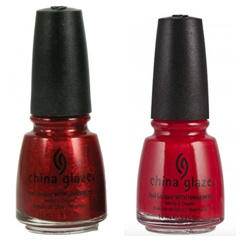 China Glaze RUBY PUMPS & HIGH MAINTENANCE Nail Polish DUO 14ml Bottle *GIFT SET*