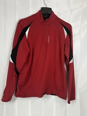 Brooks Running Shirt MensXLbRed Equilibrium Zip  With Pockets - Image 1 of 4