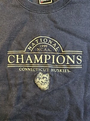 Jersey Connecticut Huskies Pro Player M 1999 Baloncesto Campeones SE ADAPTA PEQUEÑO Foto 1 de 4