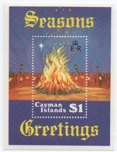 CAYMAN ISLAND 1984 NATALE IN FOGLIETTO MNH**  - Imagen 1 de 1