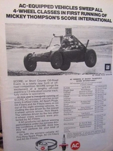 1973 AC Mickey Thomson's International Original Print Ad 8.5 x 10.5"  - Picture 1 of 6